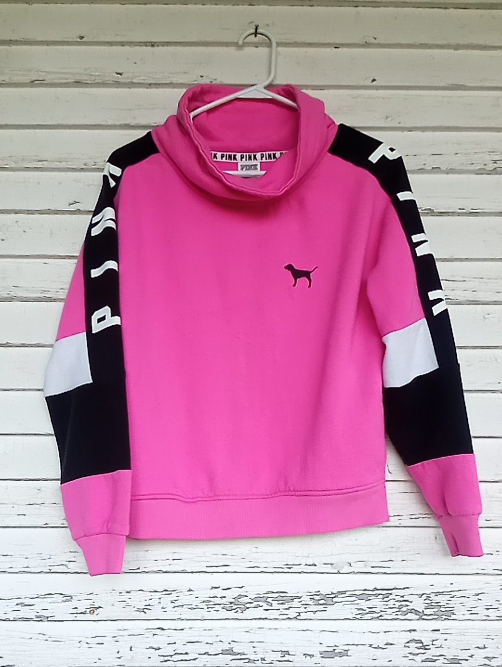 PINK by Victoria's Secret Bubblegum Pink Funnel Neck Sweatshirt